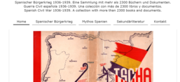 Screenshot von Website: Collection Spanish Civil War - Sammlung zum Spanischen Bürgerkrieg