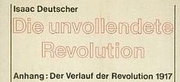 Buchcover Isaac Deutscher: Die unvollendete Revolution 1917–1967