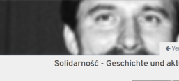 Screenshot von Website der Veranstaltung: Solidarność - Geschichte und aktuelle Debatten