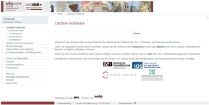 Screenshot: OstDok - Osteuropa Dokumente online