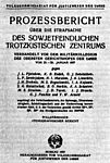 Prozeßbericht über den Schauprozeß in Moskau, 1937, SZ Photo/Süddeutsche Zeitung Photo