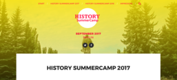 Screenshot der Website des History SummerCamp 2017