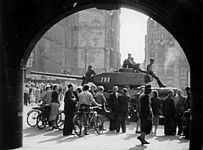 Sowjetische Panzer, Marktplatz Leipzig, 17. Juni 1953, picture-alliance / dpa