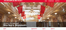 Screenshot der Webseite http://www.arbejdermuseet.dk/en/