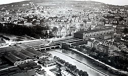Luftaufnahme des Hauptbahnhof Zürichs von 1907. Foto: Eduard Spelterini, gemeinfrei, Wikimedia Commons
