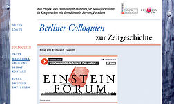  Die Mediathek der Berliner Colloquien zur Zeitgeschichte, Screenshot von der Website