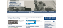 Screenshot der Website des Archivs des Departements Seine-Saint-Denis