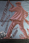 'Proletarier, wehrt die Gefahr neuer Kriege ab!'. - Plakat aus 1930er-Jahre, Entwurf: Alexandr Nikolajewitsch Samochwalow (1894-1971), picture-alliance / RIA Nowosti