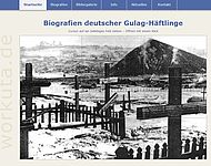 Screenshot der Website "Biografien deutscher Gulag-Häftlinge"