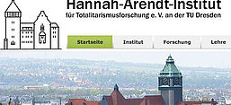 Hannah Arendt Institut für Totalitarismusforschung, Screenshot von der Website