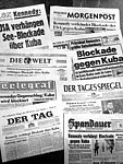 Schlagzeilen der Westberliner Zeitungen am 23. Oktober 1962, picture-alliance / dpa
