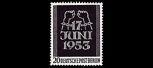 West-Berliner Briefmarke, 1953. Gemeinfrei, Wikimedia Commons