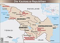 Infographik zu Zerfall der Kaukasus-Republiken, picture-alliance/ dpa-infografik