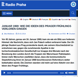 Screenshot von Radio Praha