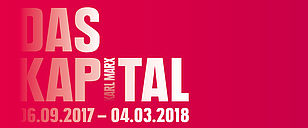 Werbebanner der Ausstellung „Das Kapital“