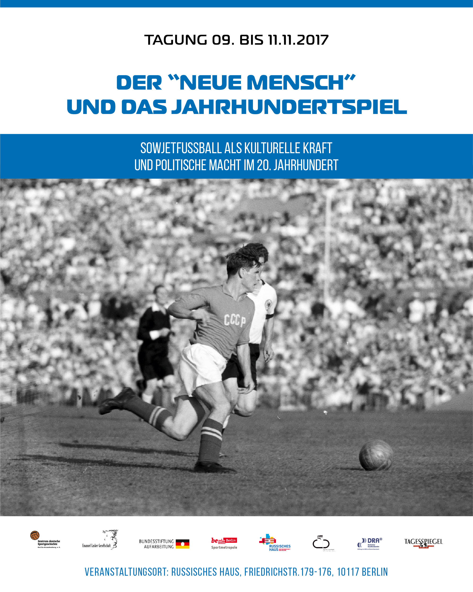 Flyer zur Tagung "Sowjetfussball"