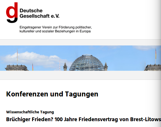 Screenshot der Veranstaltungswebsite