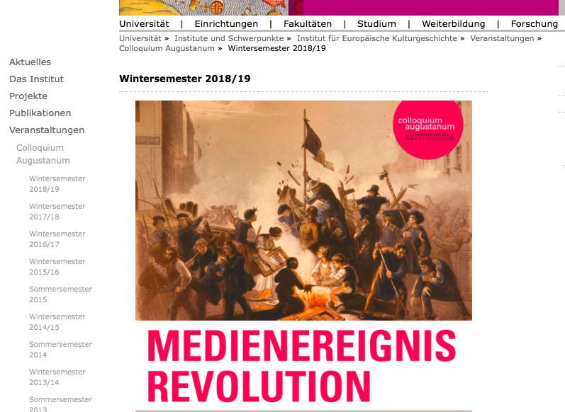 Screenshot von uni-augsburg.de