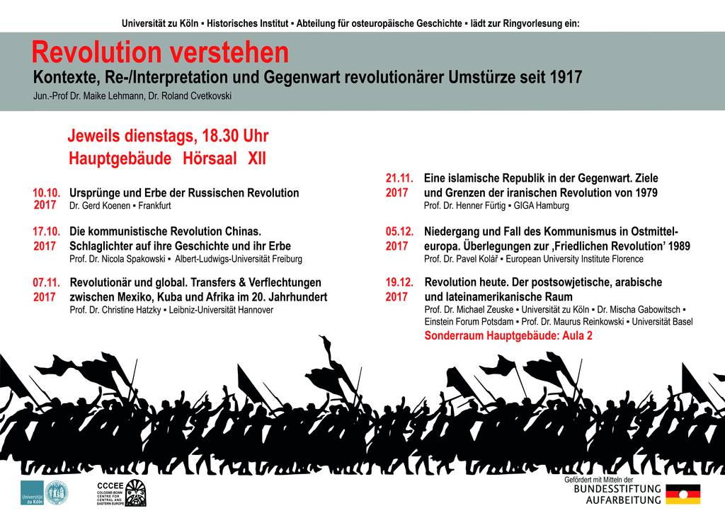Flyer zur Ringvorlesung "Revolution verstehen"
