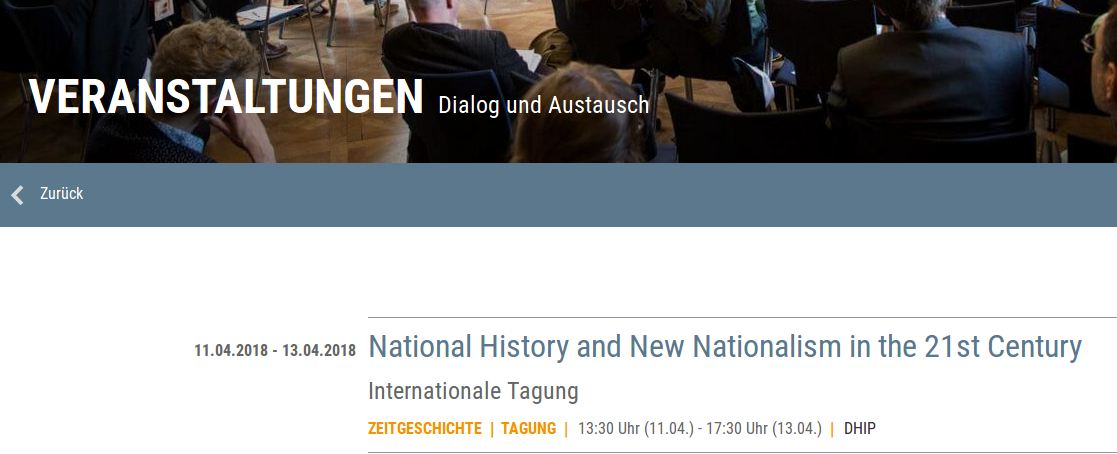 Screenshot der Veranstaltungswebsite