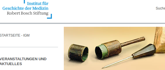 Screenshot der Website des IGM