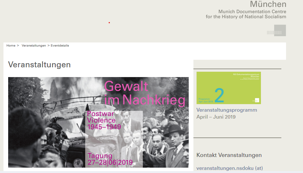 Screenshot der Veranstaltungsseite