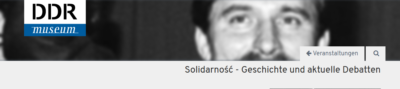 Screenshot von Website der Veranstaltung: Solidarność - Geschichte und aktuelle Debatten