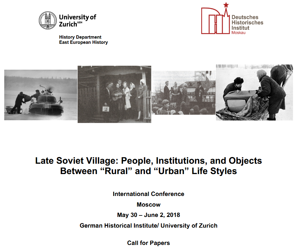 Screenshot von CfP für Konferenz: Late Soviet Village: People, Institutions, and Objects Between “Rural” and “Urban” Life Styles