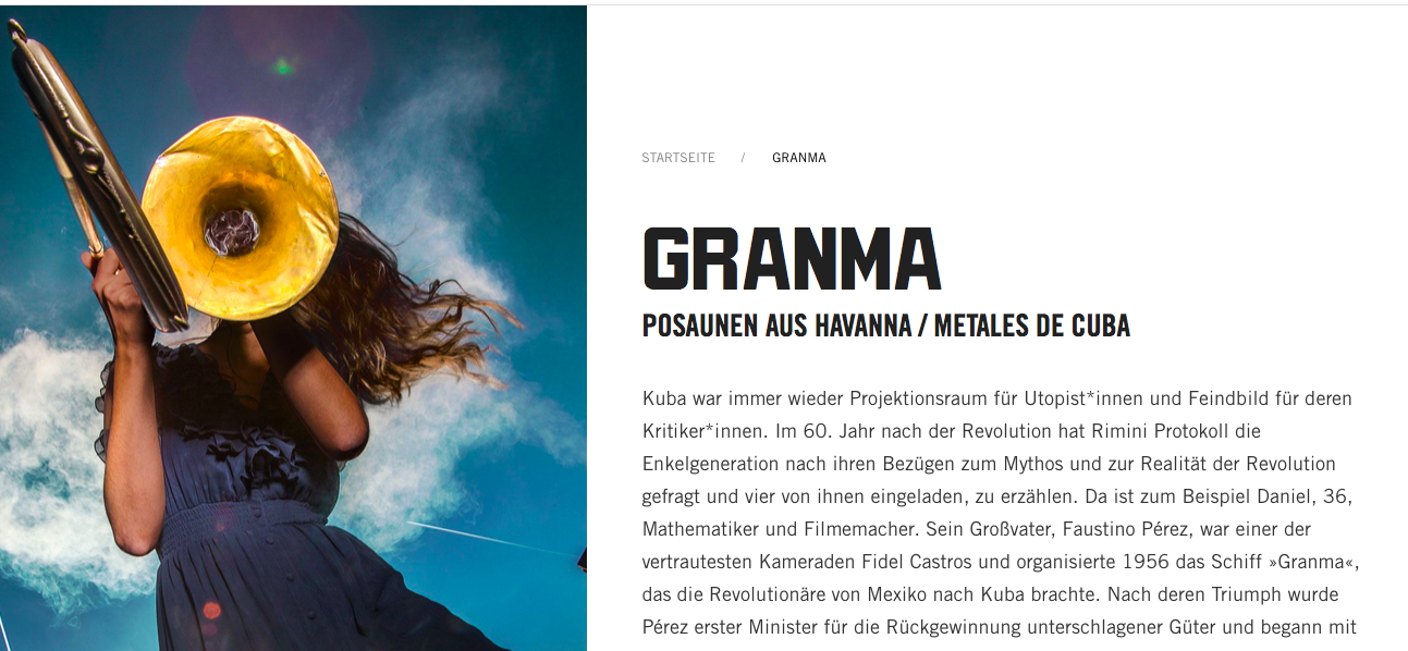 Screenshot der Veranstaltungswebsite