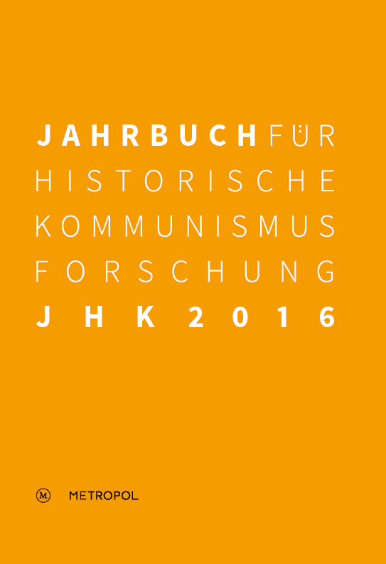 Cover des Jahrbuches für Historische Kommunismusforschung 2016 