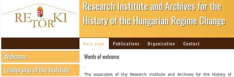 Screenshot von der Website des Archivs