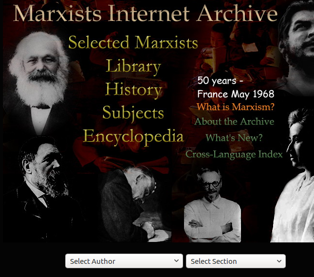Screenshot von marxists.org