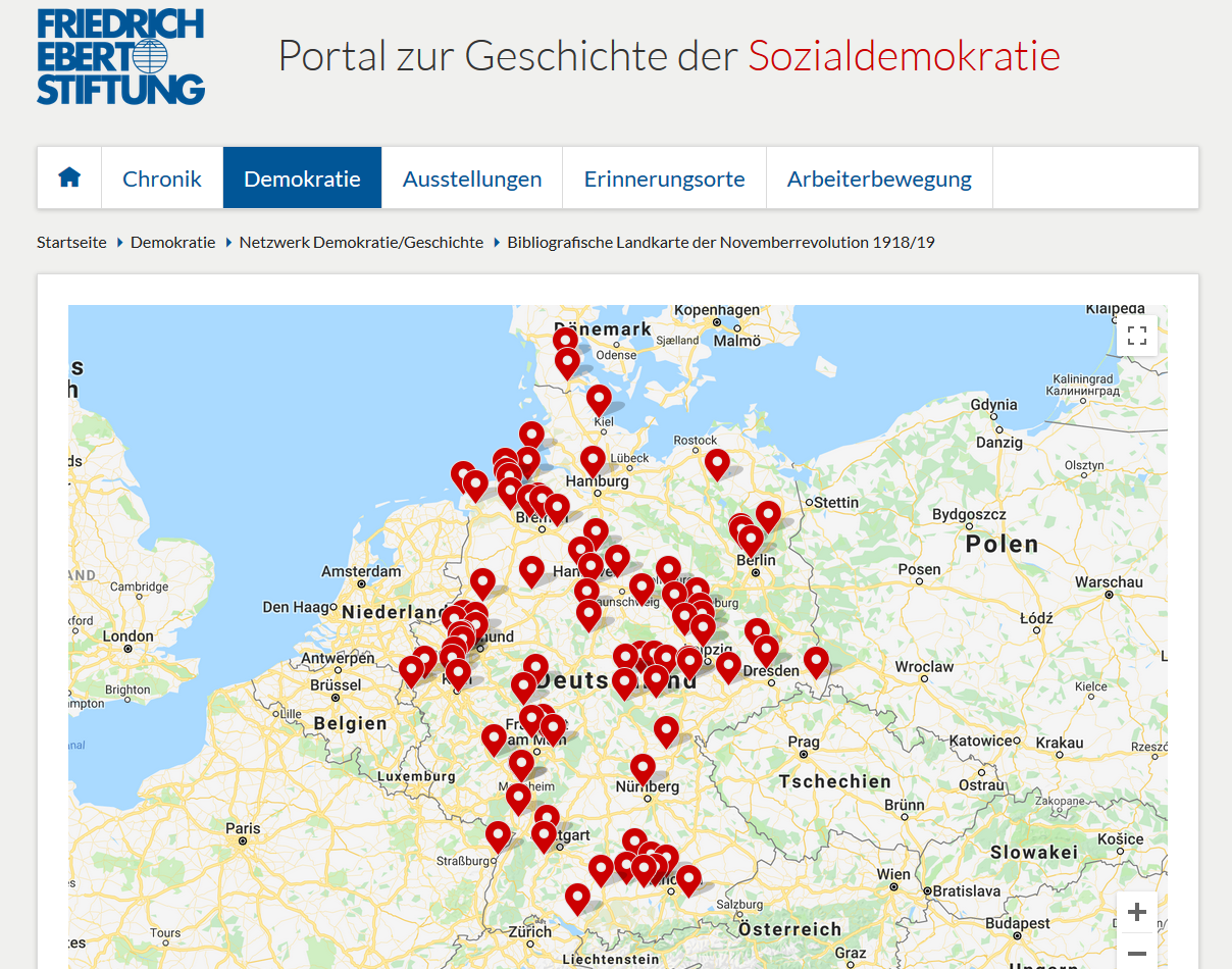 Screenshot der Webseite