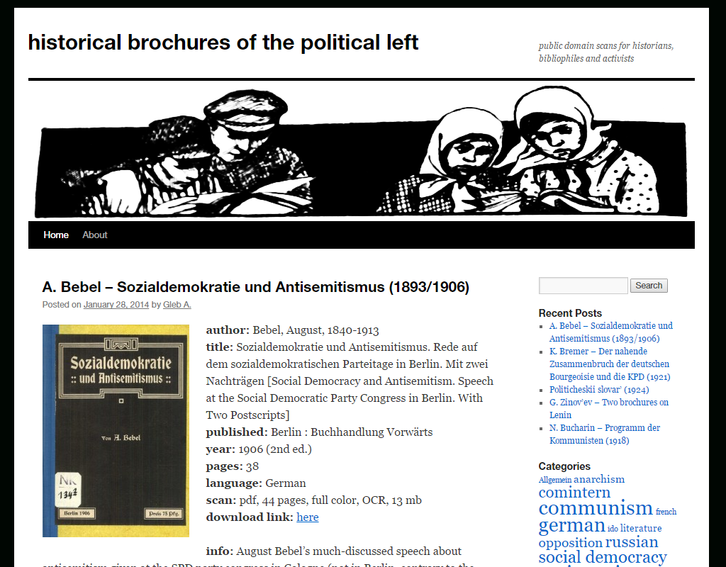 Historical Brochures of the Political Left
