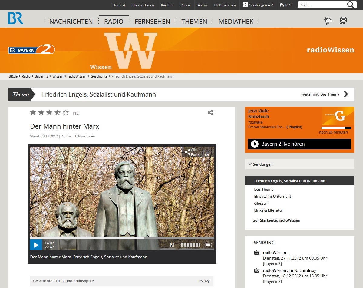 Screenshot des Podcasts "Der Mann hinter Marx"