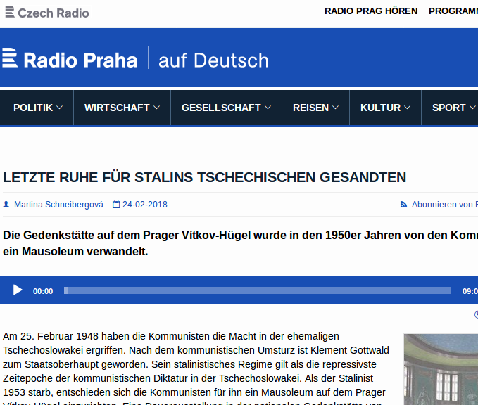 Screenshot von radio.cz