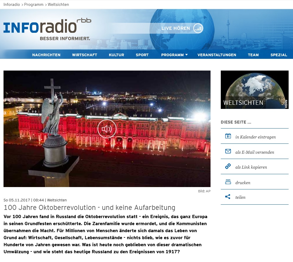 Screenshot des Radiofeatures
