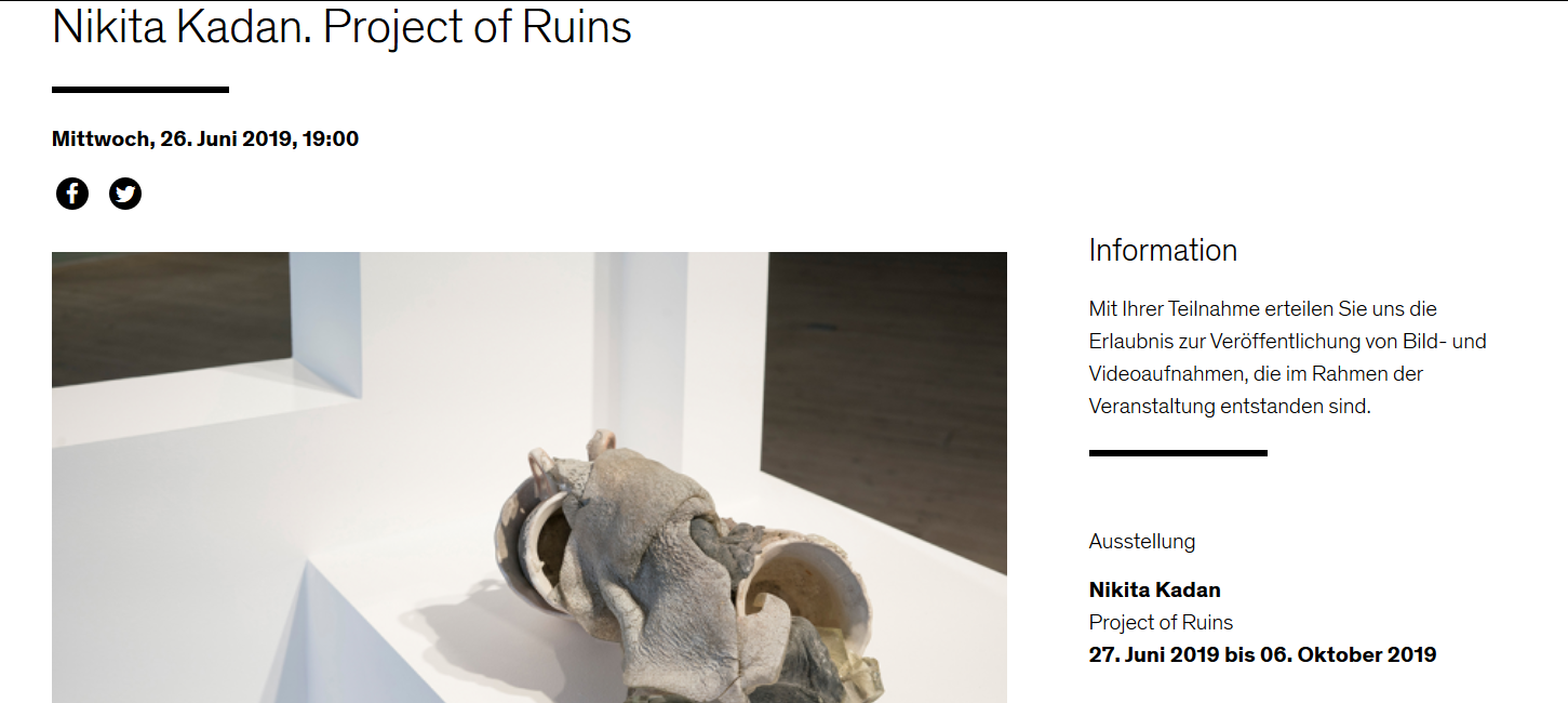 Screenshot der Museumswebseite
