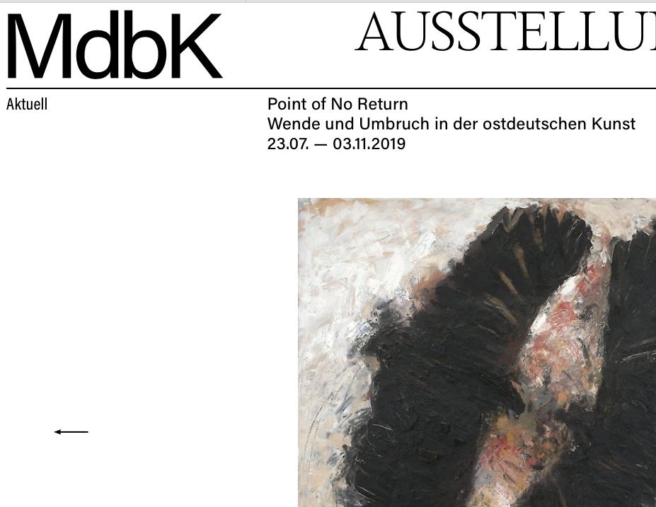 Ausstellung "Point of No return", Screenshot von mdbk.de