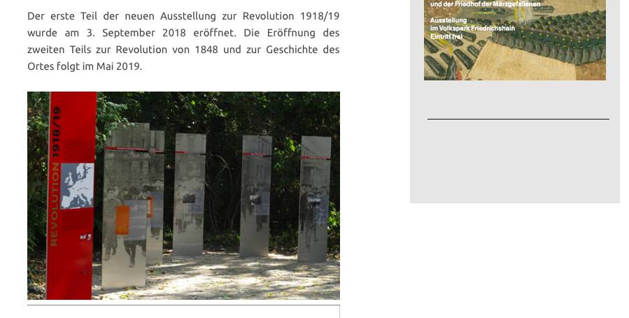 Screenshot zur Ausstellung auf friedhof-der-maerzgefallenen.de