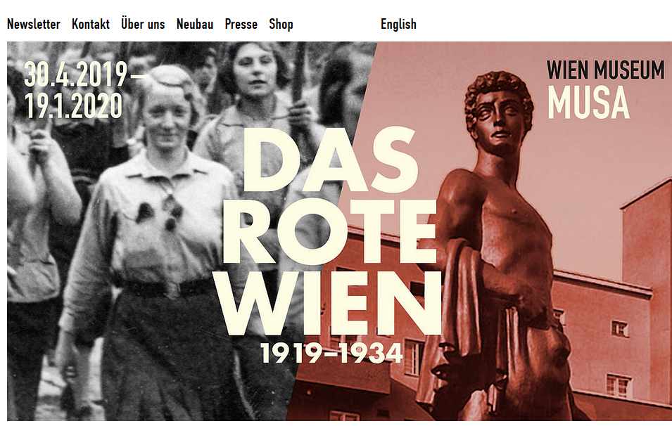 Screenshot der Ausstellungsseite auf www.wienmuseum.at