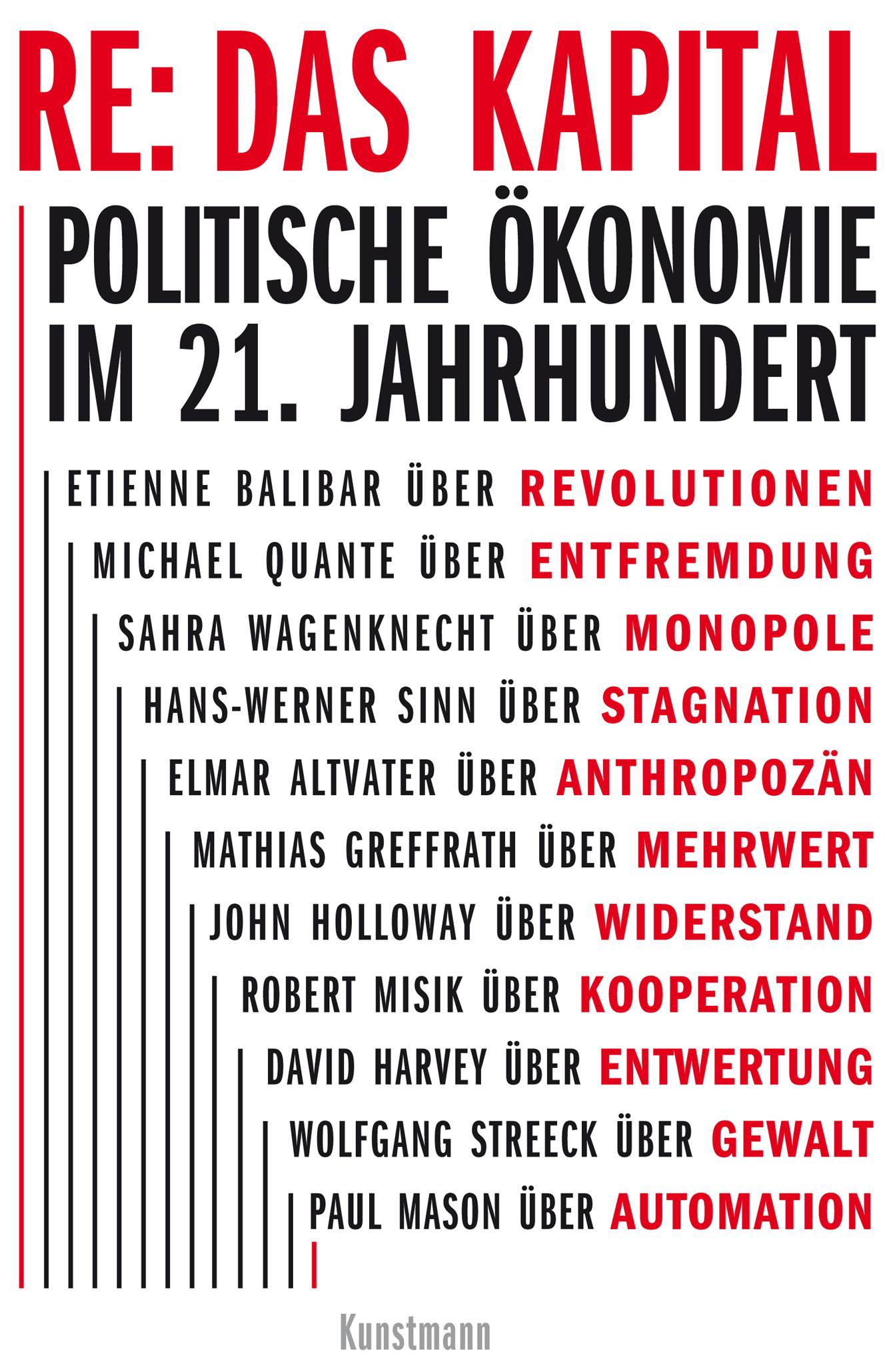 Buchcover von Mathias Greffrath (Hrsg.), RE: Das Kapital. Politische Ökonomie im 21. Jahrhundert, München: Verlag Antje Kunstmann 2017.