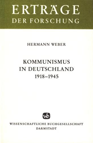 Buchcover Hermann Weber: Kommunismus in Deutschland 1918–1945