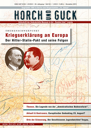 Cover  Horch und Guck 24. Jg. Heft 81, 1/2015