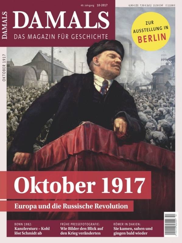 Cover der DAMALS-Ausgabe "Oktober 1917 – Europa und die Russische Revolution", Konradin Mediengruppe
