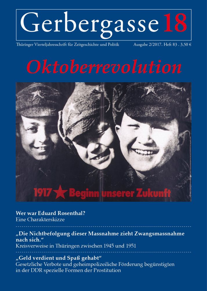 Cover der Gerbergasse 18 Ausgabe "Oktoberrevolution", Geschichtswerkstatt Jena e. V.
