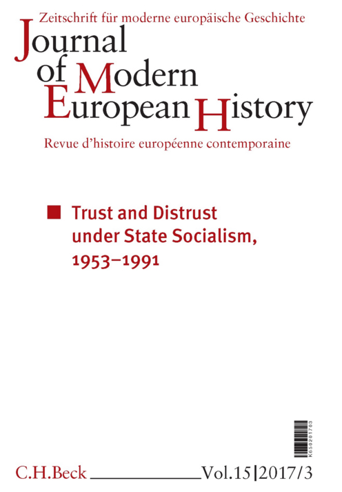 Der Titel "Trust and Distrust under State Socialism, 1953–1991", Screenshot vom Cover