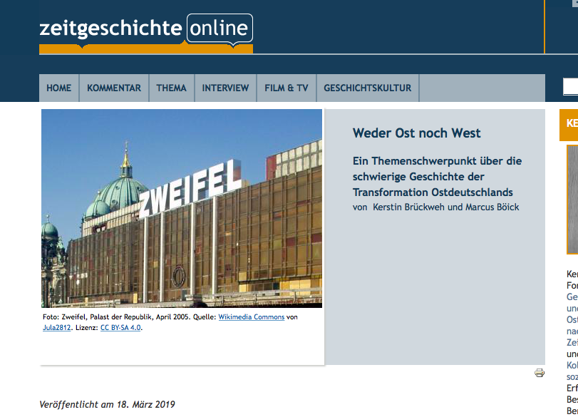 Screenshot des Online-Dossiers auf zeitgeschichte-online.des