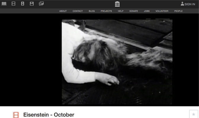 Sergei Eisenstein: October, Screenshot aus dem Film auf archive.org